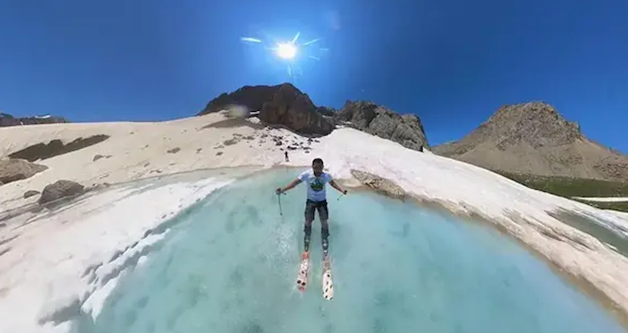 Skiing on a glacial lake at an altitude of 2,500 meters - Breaking News