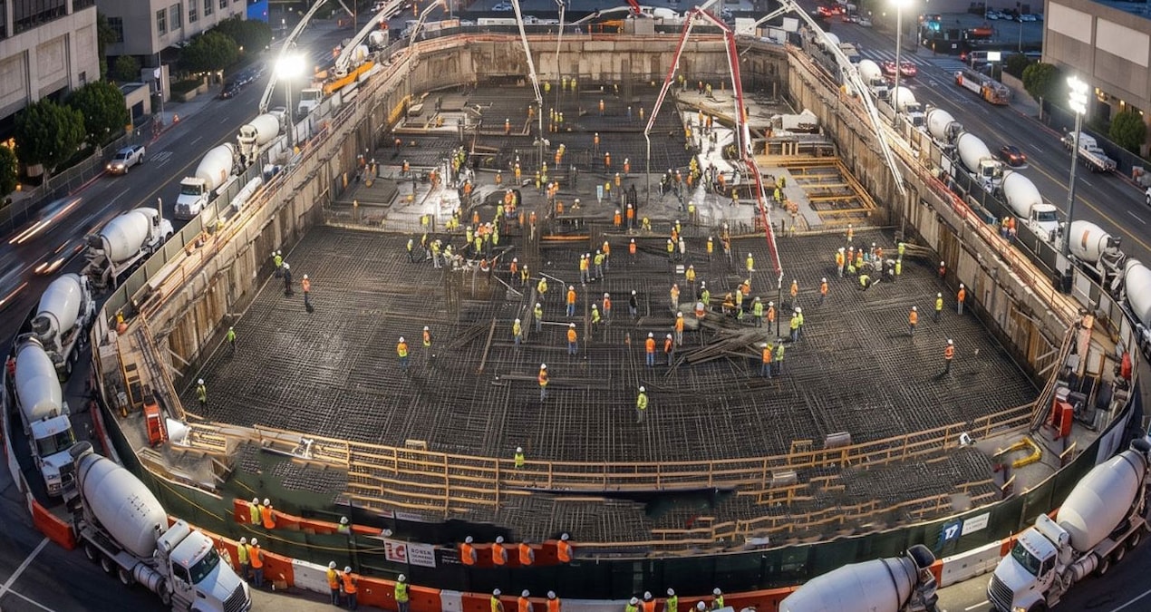 They poured 37 thousand tons of concrete like an ocean in 20 hours - Breaking News