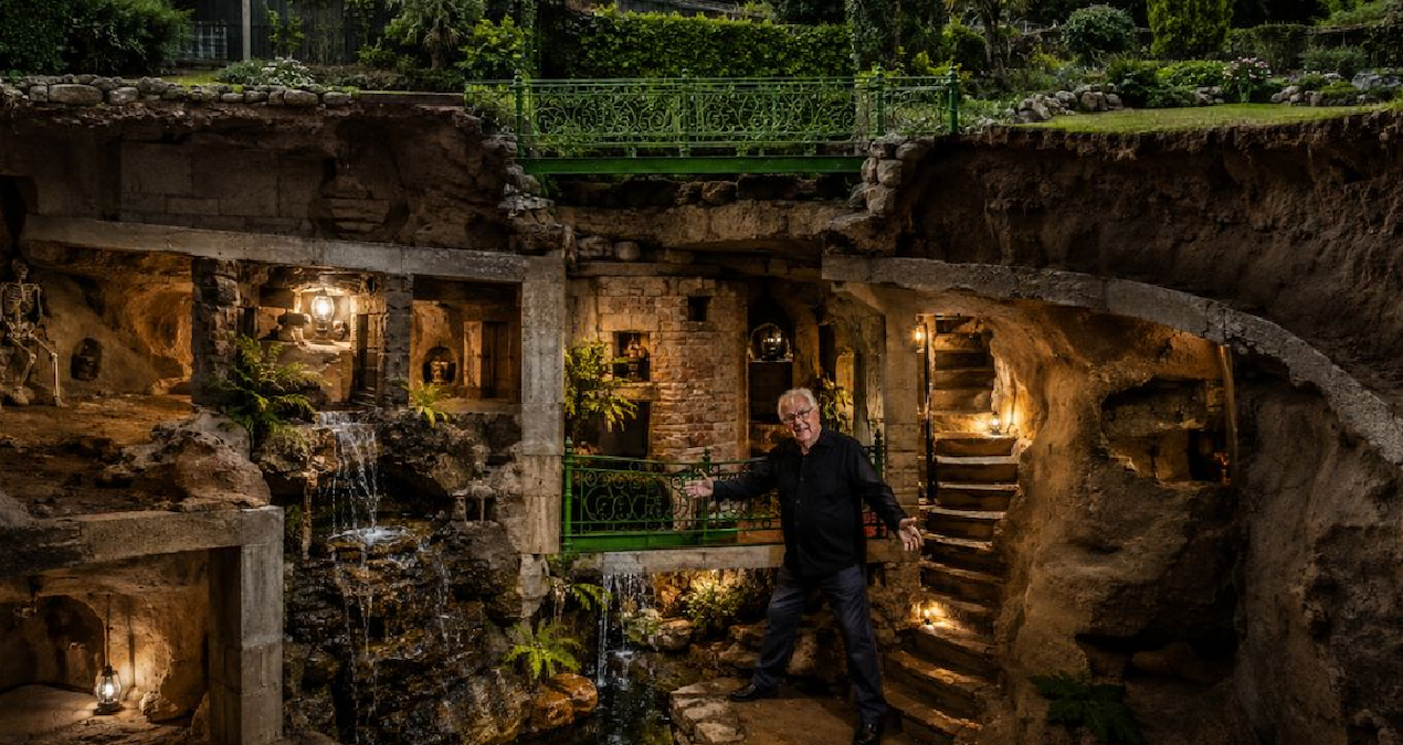 He dug by hand for 30 years: He built a hidden world in his backyard - Last Minute