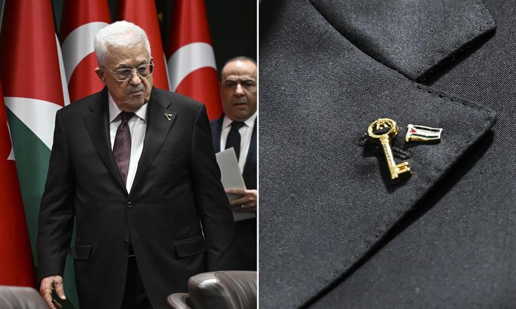 Kritik Açıklama: Abbas'ın yakasındaki anahtarın anlamı yürek burktu: Filistin'e dönüş umudunu simgeliyor - Hab