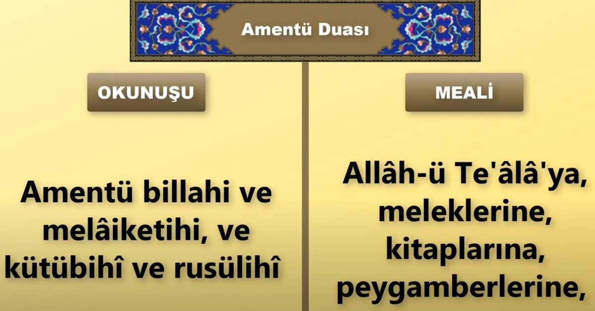 Hot Development: Recitation of the Prayer of Faith and its Turkish meaning and Latest Developments