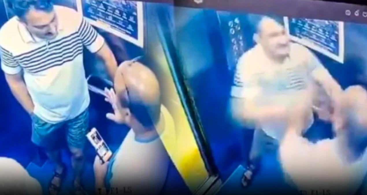 Latest Development: Neighbors, unaware of the camera, fought kick and slap in the elevator and Latest Developments