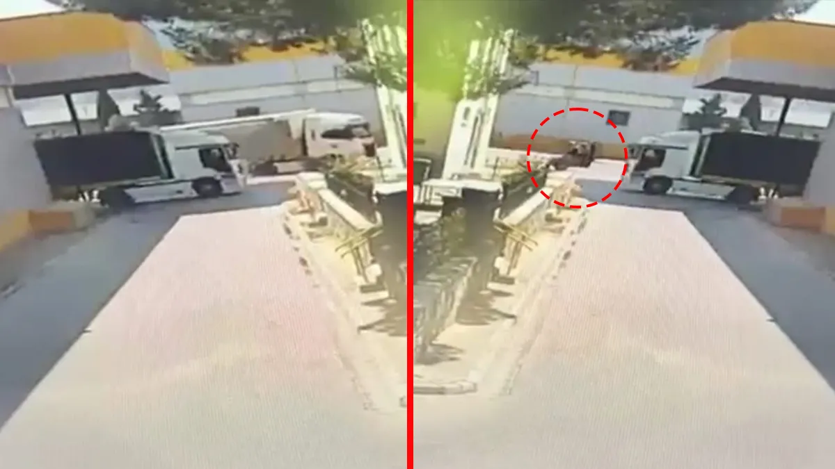 Kritik Açıklama: İzmir’de korkunç kaza kamerada! Tır ile forklift çarpıştı: Sürücü metrelerce sürüklendi! ve S