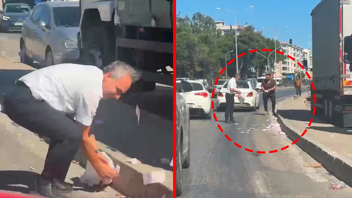 Ayrıntılar Netleşti: İzmir’de film sahnelerini aratmayan olay! Deste deste paralar yola saçıldı: Vatandaşlar a