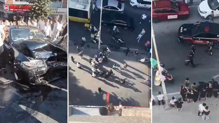 Polisten kaçan motosikletli başka kazanın trafiğine takılınca Ele Geçirildi