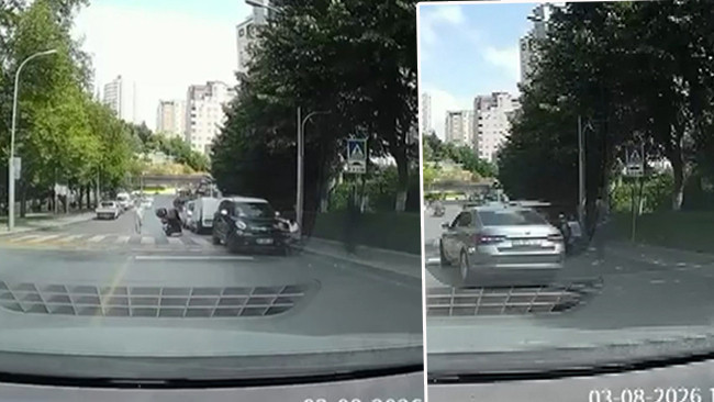 Kritik Açıklama: İstanbul'da kayan otomobili kaputuna asılarak durdurdu: O anlar kamerada: İşte Ayrıntılar