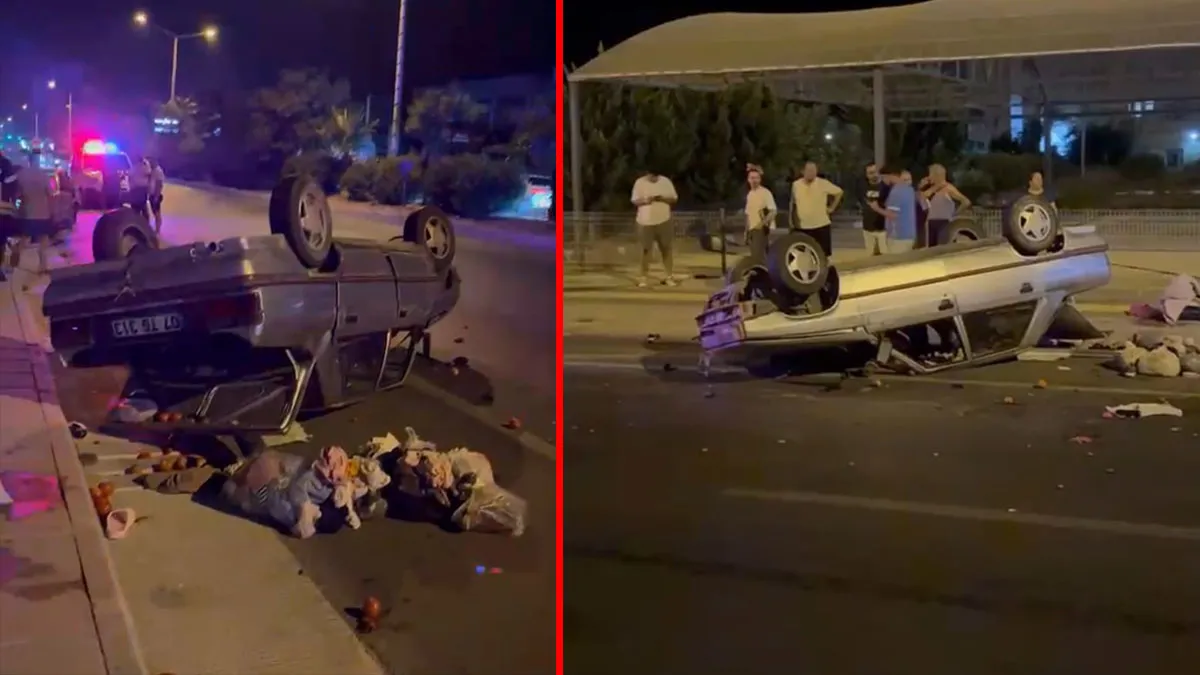 Son Gelişme: Mersin’de korkunç kaza! Park halinde araca çarpan otomobil ters döndü: Yaralılar var!: İşte Ayrın