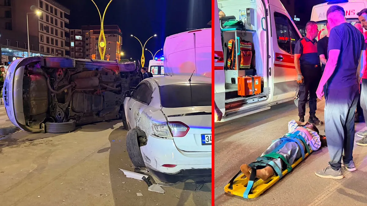 Gündemden Son Bilgiler: Hakkari’de korkunç kaza! Otomobil park halindeki araçlara çarpıp devrildi: Yaralılar v