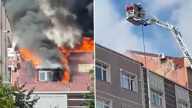 Ayrıntılar Netleşti: Bayrampaşa'da apartman çatısında yangın | İşte Tüm Ayrıntılar