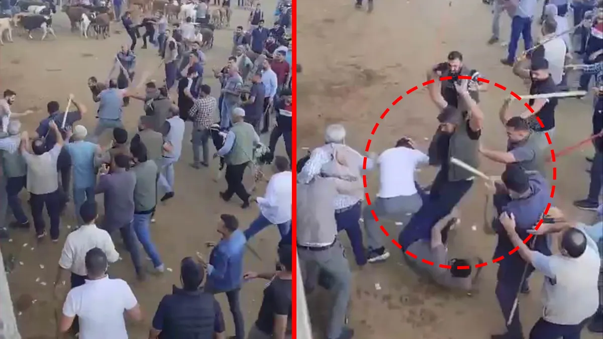 Ayrıntılar Netleşti: Diyarbakır’da korku dolu anlar! Hayvan borsasında ortalık savaş alanına döndü: Tekmeler s