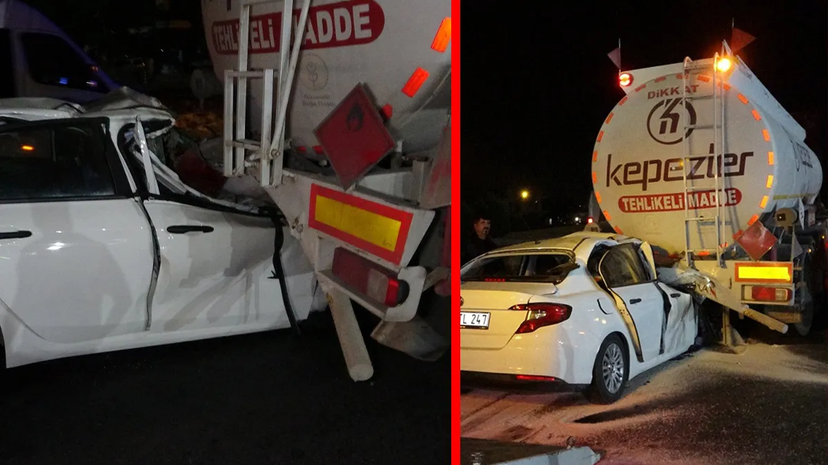Gündemden Son Bilgiler: Antalya’da korkunç kaza! Otomobil tankere ok gibi saplandı: Araç 50 ton yakıtın boşalt