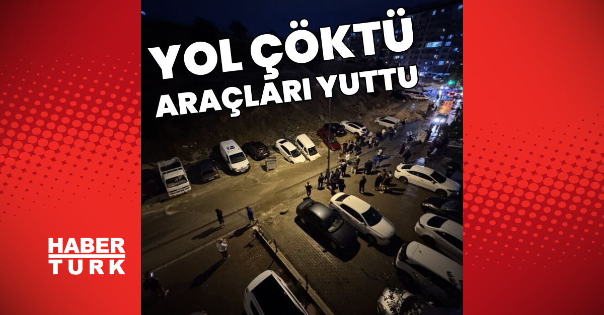 Yol çöktü! Araçlar çukura gerileme kaydetti - Son Dakika Bilgileri