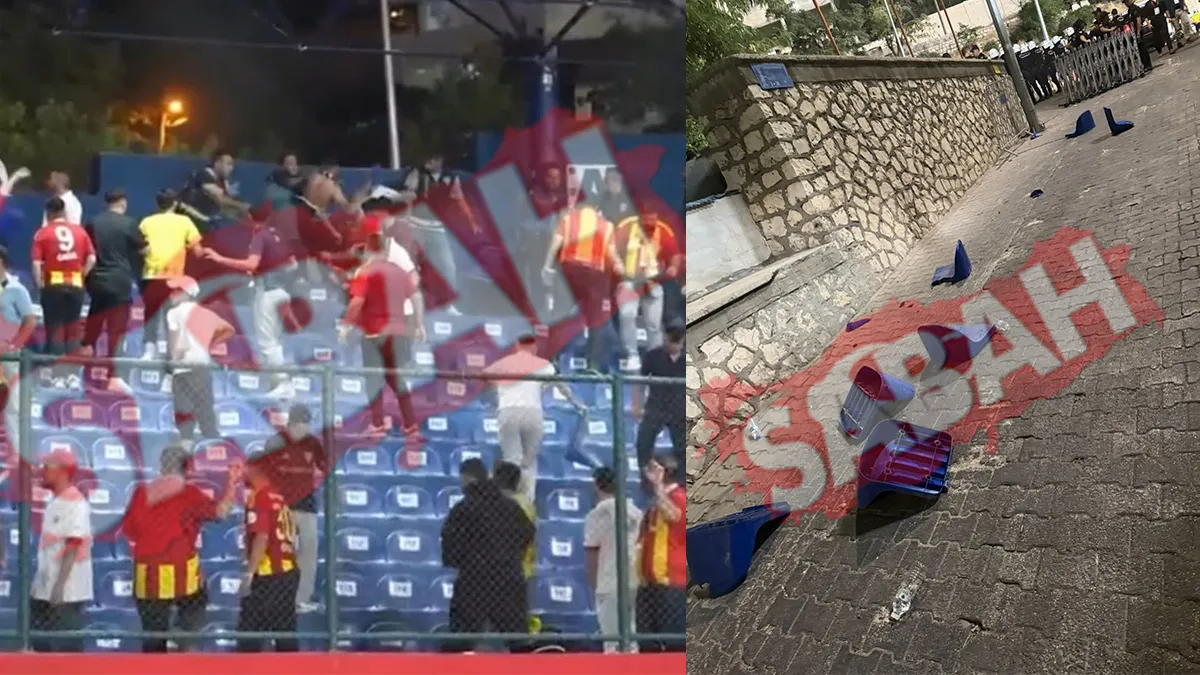 Mardin 1969 Spor ile Metro Holding Kayserispor maçı sonrası ortalık savaş alanına döndü! Kayserispor taraftarı