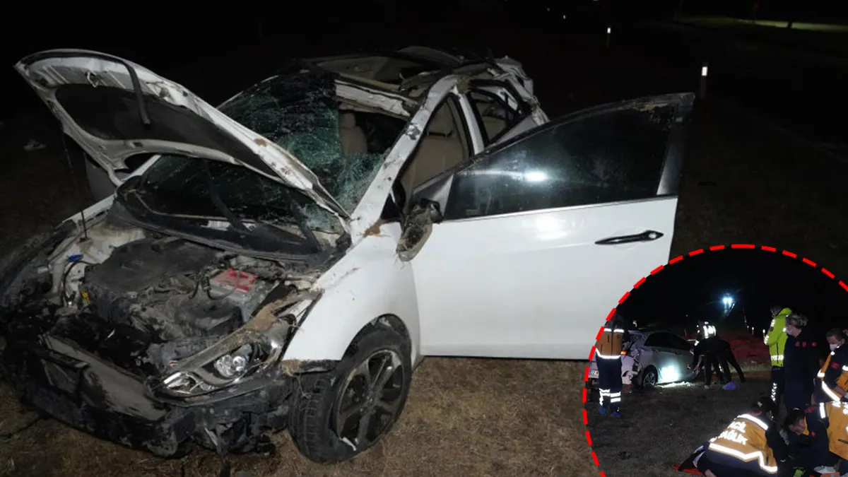 Ayrıntılar Netleşti: Edirne'de alkollü sürücü dehşeti! Otomobil metrelerce savrularak takla attı: 1'i ağır 3 y