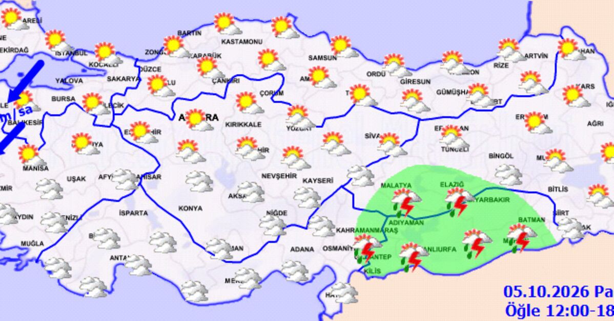 Güneyde sağanak, kuzeyde fırtına - Son Dakika Bilgileri