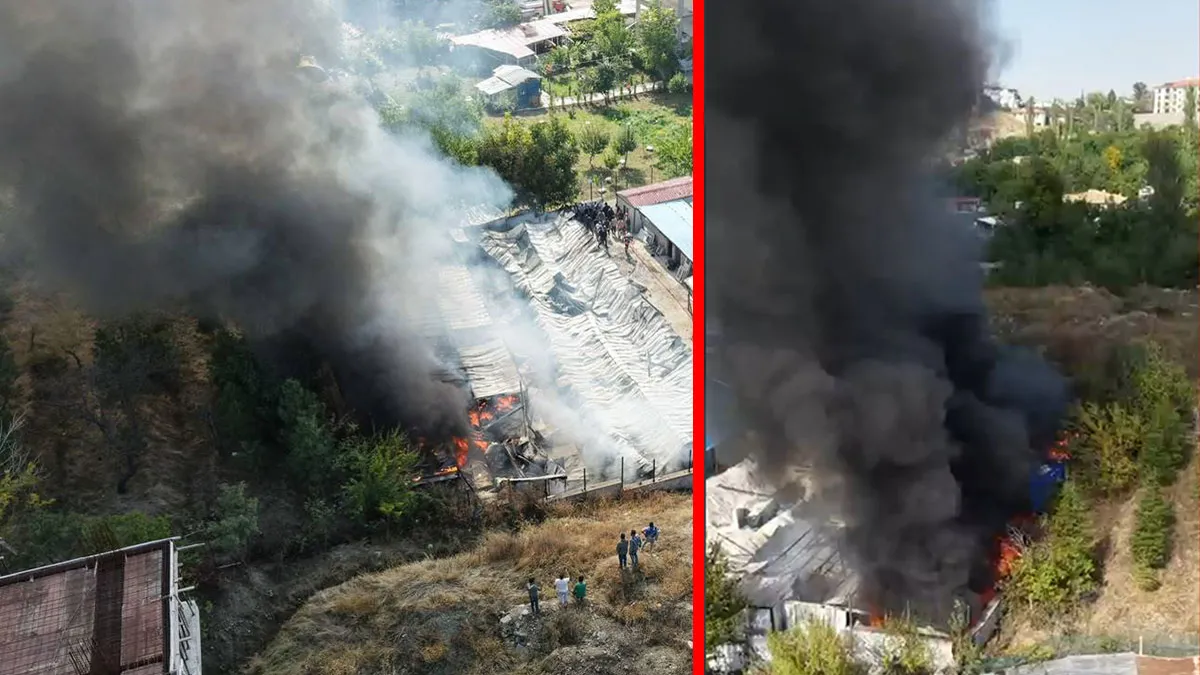 Malatya’da korkutan yangın! 30 konteyneri alevler sardı