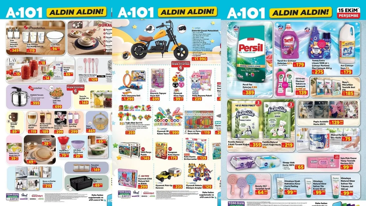 Gündemden Son Bilgiler: A101 AKTÜEL 15 EKİM KATALOĞU! A101 aktüel indirimlerinde: Halı yıkama makinesi, jenera