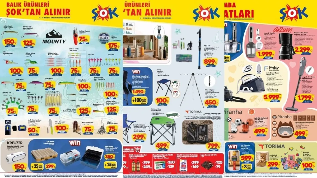 Gündemden Son Bilgiler: aktüel 10-13 Ekim kataloğu: Hafta sonu fırsatlarında neler var? Kamp ve balık ürünleri