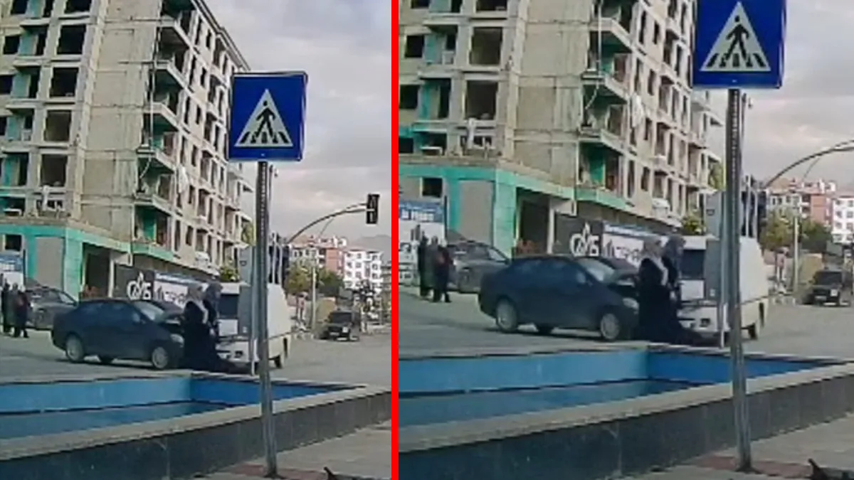 Son Gelişme: Malatya’da panik dolu anlar! Otomobille kamyonet çarpıştı: Yayalar savrulan araçlardan böyle kurt
