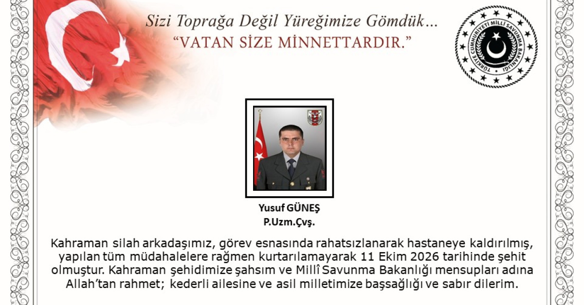 Ayrıntılar Netleşti: Rahatsızlanan asker şehit oldu: Gelişmeler Takip Ediliyor