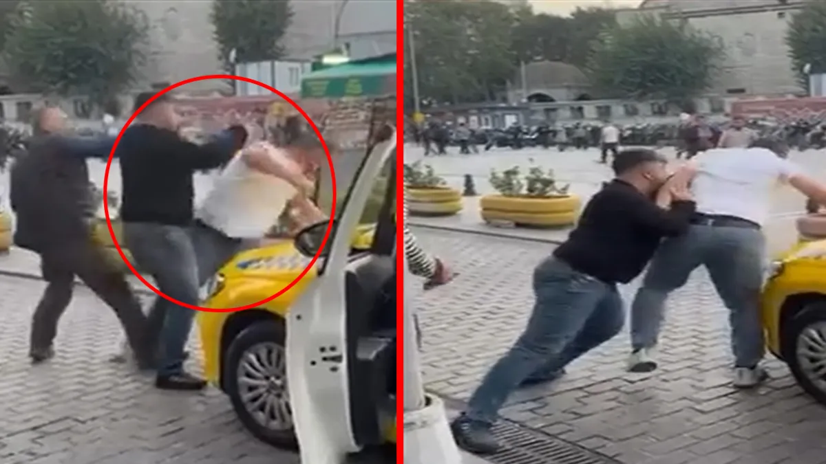 Kritik Açıklama: Fatih'te taksicilerin yumruklu 'yolcu alma' kavgası: O anlar kamerada - Son Dakika Bilgileri