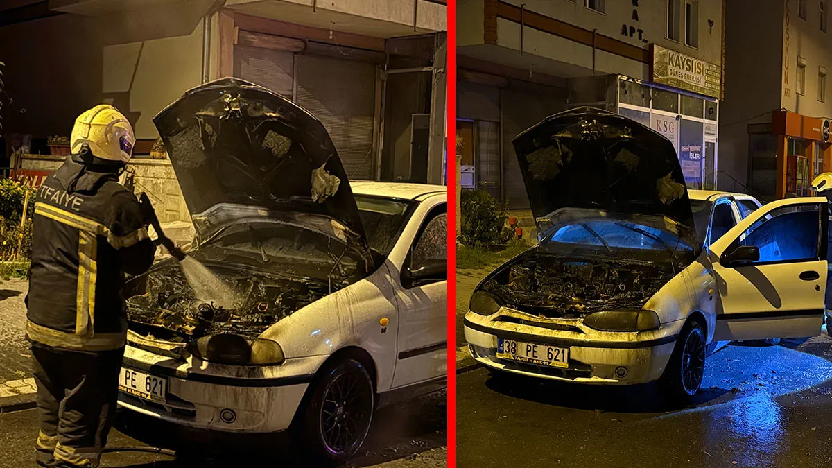 Kayseri’de korkutan araç yangını! Çalıştırdığı gibi alev topuna döndü | İşte Tüm Ayrıntılar