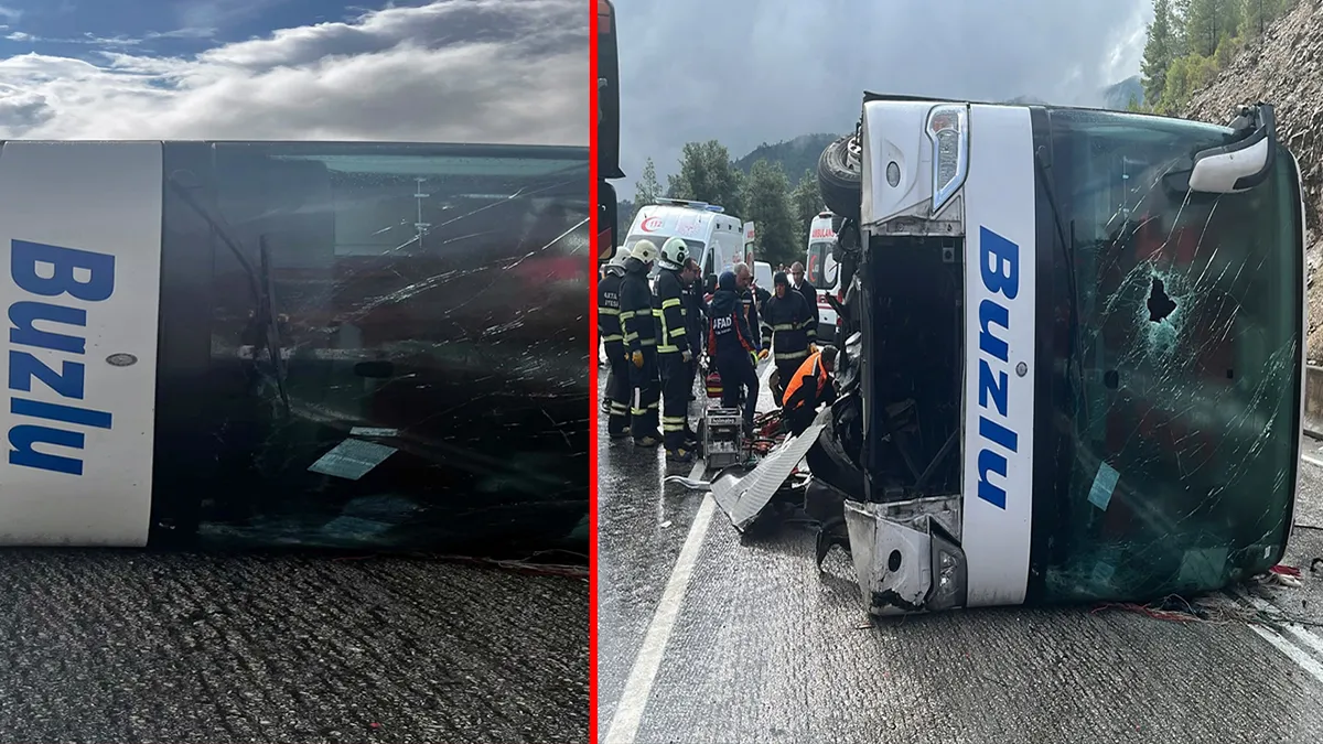 Gündemden Son Bilgiler: SON DAKİKA… Isparta- Antalya kara yolunda feci kaza! Yolcu otobüsü devrildi: 1 ölü 7 y