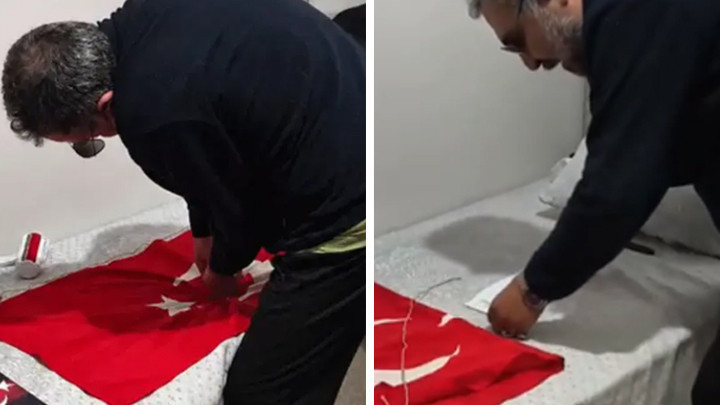 Son Gelişme: Skandal görüntüler! Türk bayrağına ve Atatürk'e hakaret eden öğretmen hakkında tutuklama kararı v