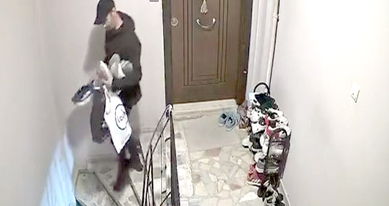 Kritik Açıklama: Avcılarda ayakkabı hırsızlığı kamerada: Mağazada gezer gibi kapı önlerinden tek tek topladı -