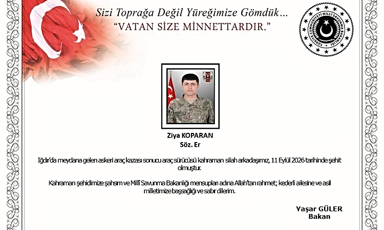 Ayrıntılar Netleşti: Bakan Güler’den Iğdır’daki kazada şehit olan asker için başsağlığı mesajı - Son Dakika Bi