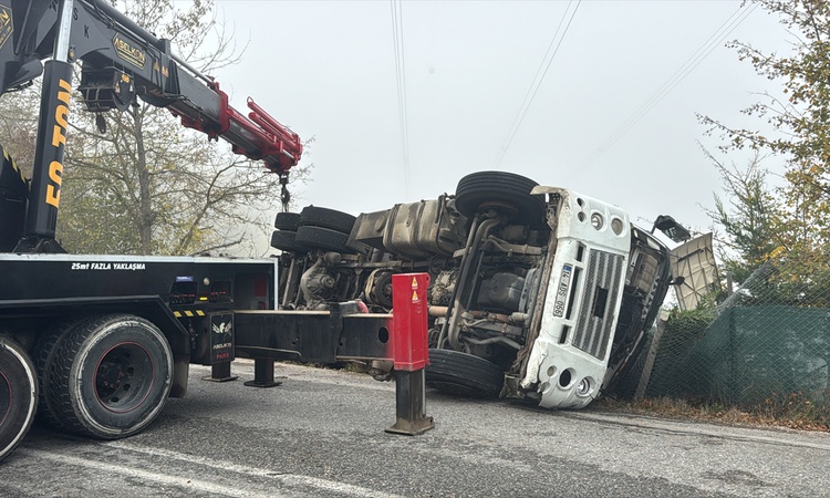 Ayrıntılar Netleşti: Bolu'da tavuk yüklü kamyon yol kenarına devrildi, 4 kişi yaralandı