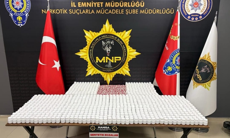 Ayrıntılar Netleşti: Manisa'da 57 bin sentetik ecza ele geçirildi, operasyonda 2 şüpheli hakkında tutuklama ka