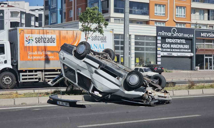 Ayrıntılar Netleşti: Takla atan otomobilden burnu bile kanamadan çıktı: Gelişmeler Takip Ediliyor