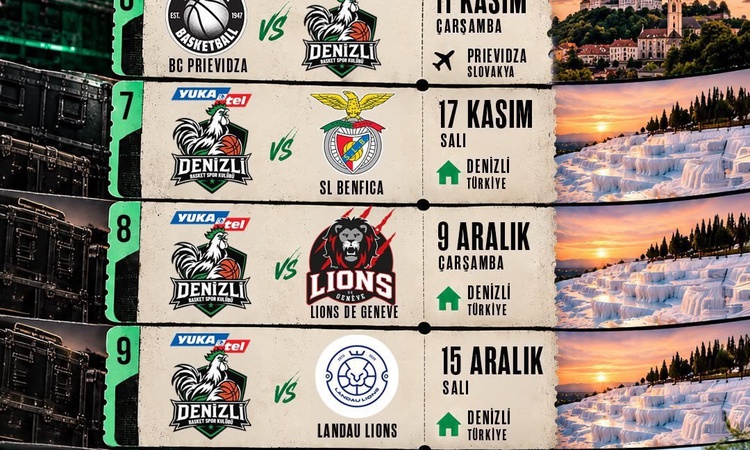 Ayrıntılar Netleşti: Y. Denizli Basket, FIBA Europe Cup G Grubu'nda 6 Ekim'de BC Prievidza'yı konuk edecek