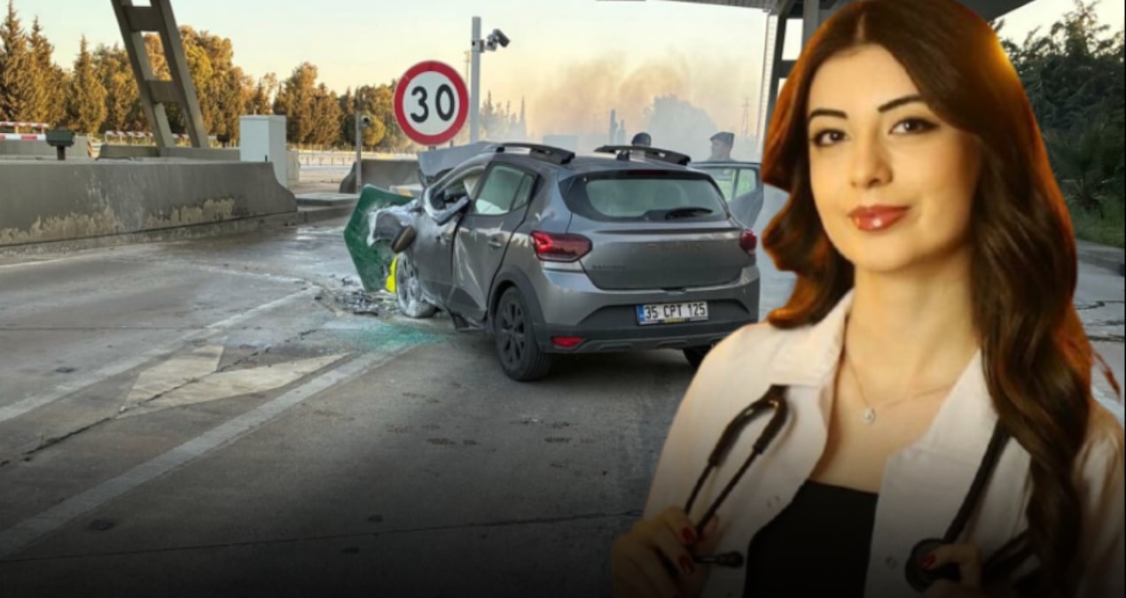 Gündemden Son Bilgiler: Bariyere çarpan otomobilden kapıları kilitli olduğu için çıkamadı: Genç doktor alevler