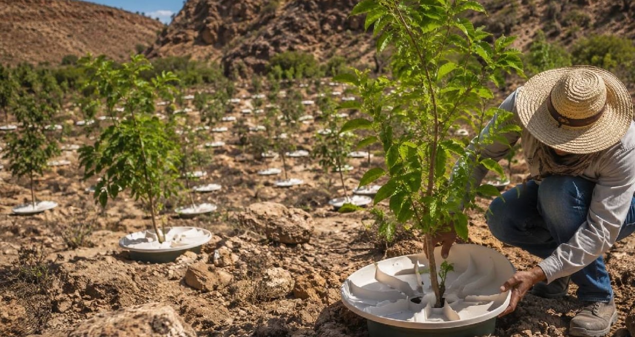 They planted thousands of trees in the middle of the desert: They created a waterless forest with a single box - Latest News