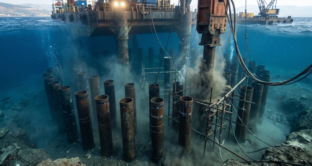 They stuck 200 steel pipes under the sea like trees - Latest News