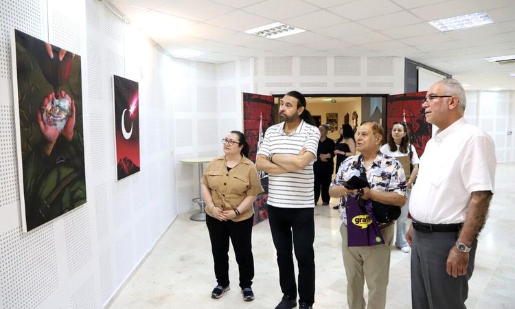 "The Name of Victory is Türkiye" Poster Exhibition at DPÜ met with art lovers - News