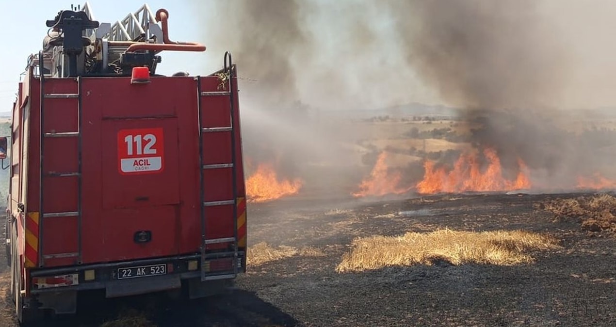Frightening fire in Edirne: The wind made the flames bigger - News