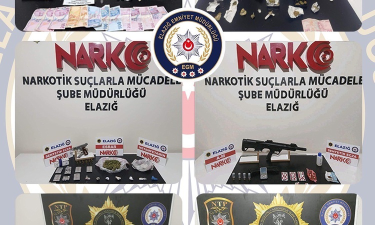 Elazığ'da son 20 günlük uyuşturucu operasyonunda 8 şüpheli hakkında tutuklama kararı verildi ve Merak Edilenle