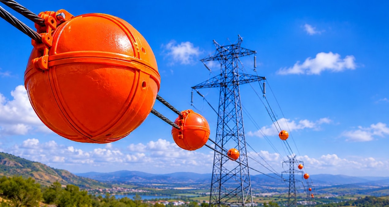 Elektrik hatlarındaki turuncu toplar meğer bu yüzden varmış - Son Dakika