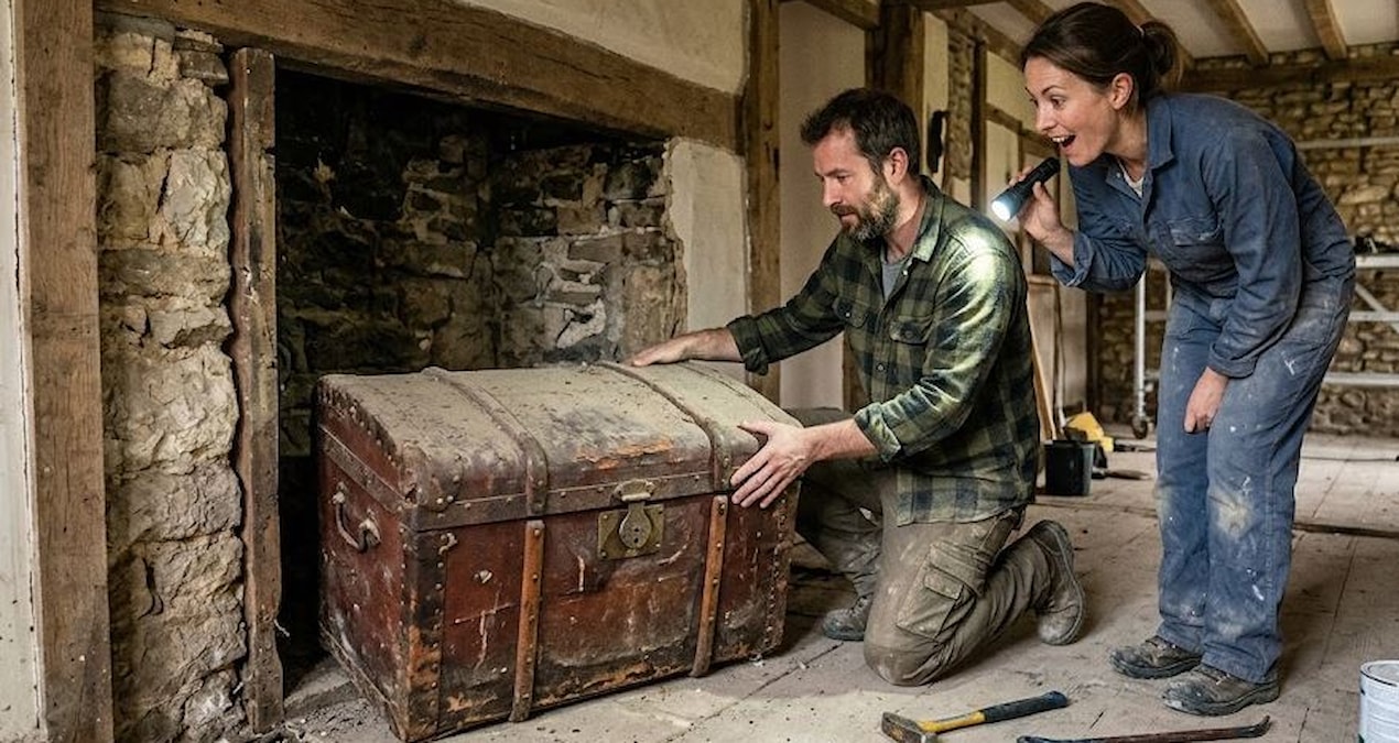 The chest they found in the garden while renovating their house turned out to be 400 years old: They were very surprised when they opened it - Last Minute
