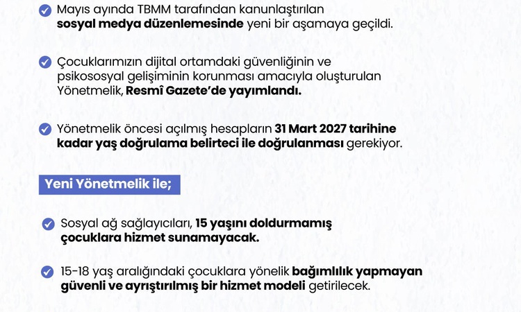 Gündemden Son Bilgiler: Bakan Göktaş, e-Devlet'te yaş doğrulamasını zorunlu kılan yönetmeliği kamuoyuna ilan e