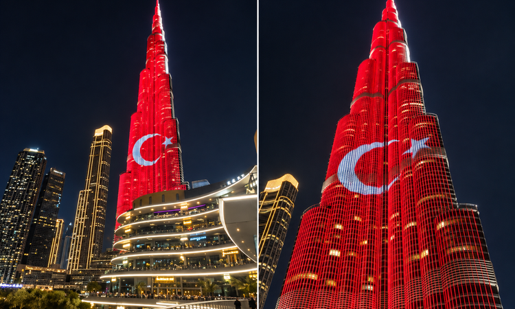 Gündemden Son Bilgiler: Burj Khalifa’da Türk bayrağı gururu: Ay yıldızımız dünyanın en yüksek binasında | İşte