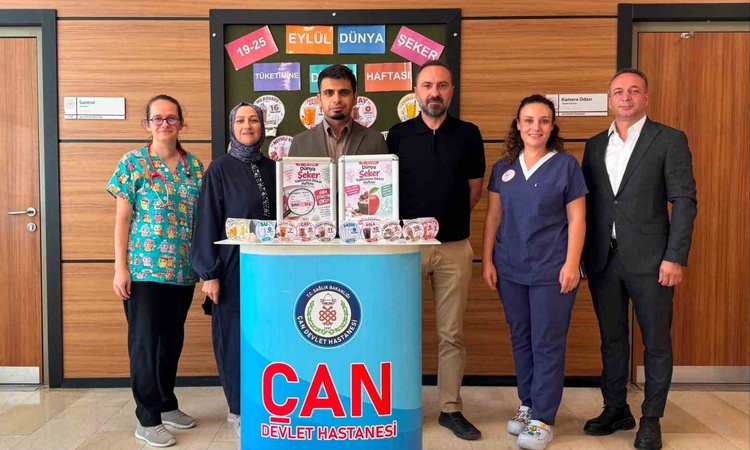 Gündemden Son Bilgiler: Çan Devlet Hastanesi, paketli gıdalardaki şekere dikkat çekmek için stand kurdu ve Mer