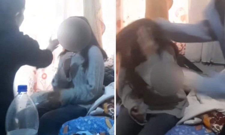 Gündemden Son Bilgiler: Dehşete düşüren görüntüler! Küçük kızı defalarca tokatladılar