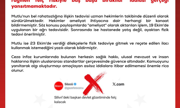 Gündemden Son Bilgiler: DMM, Hasan Mutlu'nun ameliyat iddiasını yalanladı, işlem ağrı tedavisiydi