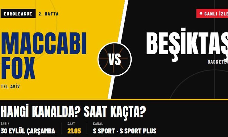 Gündemden Son Bilgiler: Maccabi Fox Beşiktaş maçı hangi kanalda, Maccabi Fox Beşiktaş basketbol maçı nereden C