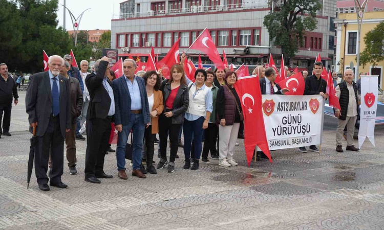 Gündemden Son Bilgiler: Samsun'da emekli astsubaylar 100 TL'lik ödemeye karşı hakları için yürüdü - Son Dakika