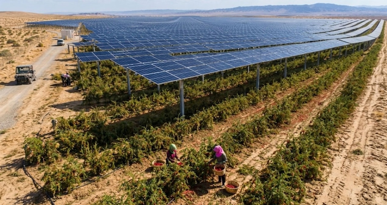They made a giant umbrella from solar panels: They will grow fruit in the middle of the desert - Last Minute